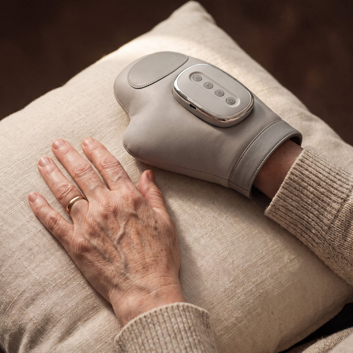 Hand inside the HandHaven massager